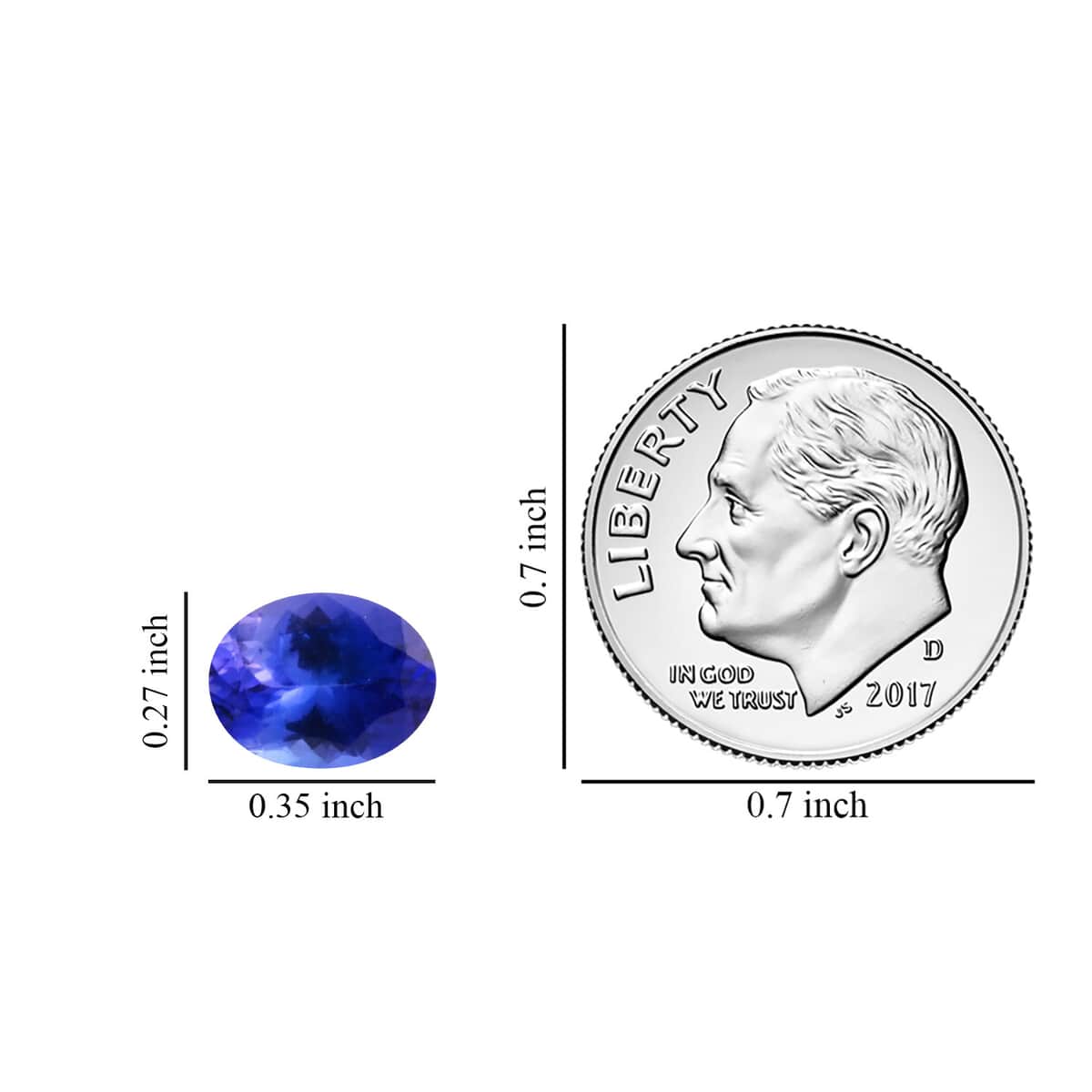 AAA Premium Tanzanite (Ovl 9x7 mm) 1.75 ctw image number 1