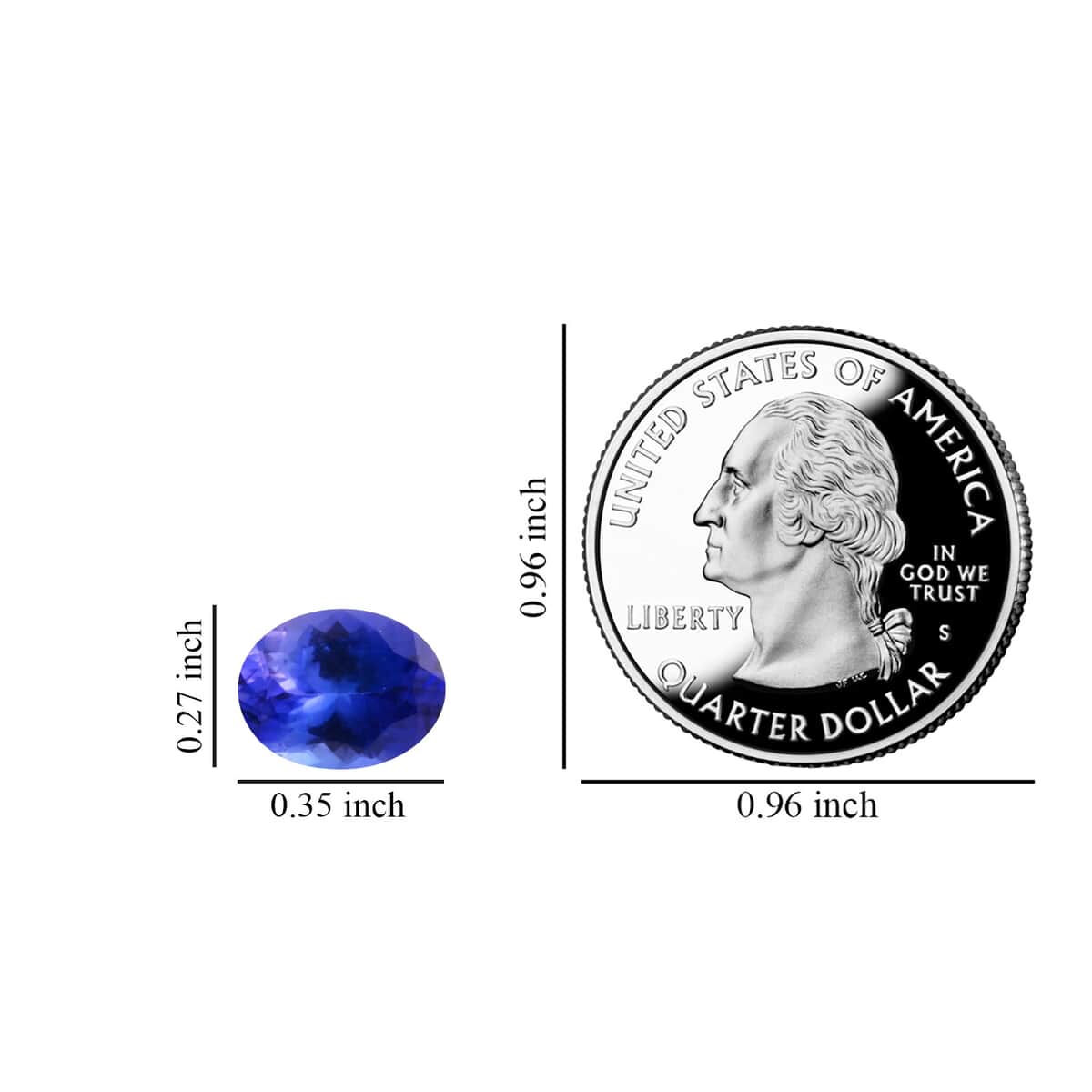 AAA Premium Tanzanite (Ovl 9x7 mm) 1.75 ctw image number 2