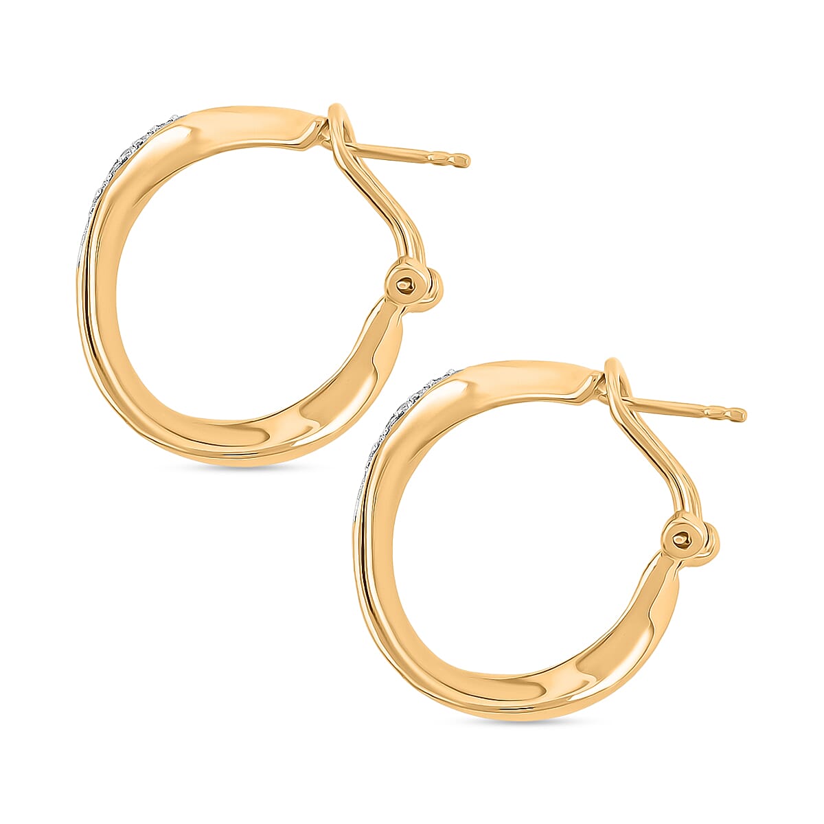 Zircon 0.50 ctw Earrings in 14K Yellow Gold Over Sterling Silver
