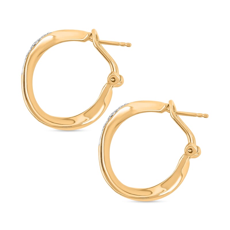 Zircon 0.50 ctw Earrings in 14K Yellow Gold Over Sterling Silver
