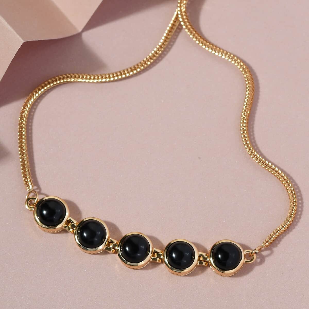 Karis Black Onyx 5.40 ctw Magic Ball Bracelet in 18K YG Plated image number 1