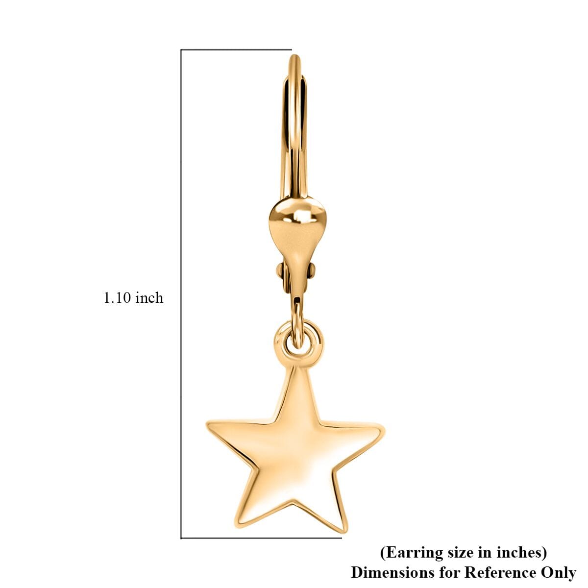 Star Earrings in 14K YG Over Sterling Silver 2.80 Grams image number 5