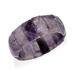 Amethyst 361.50 ctw Block Bracelet, Stretch Bracelet For Women, Jewelry Gifts For Women