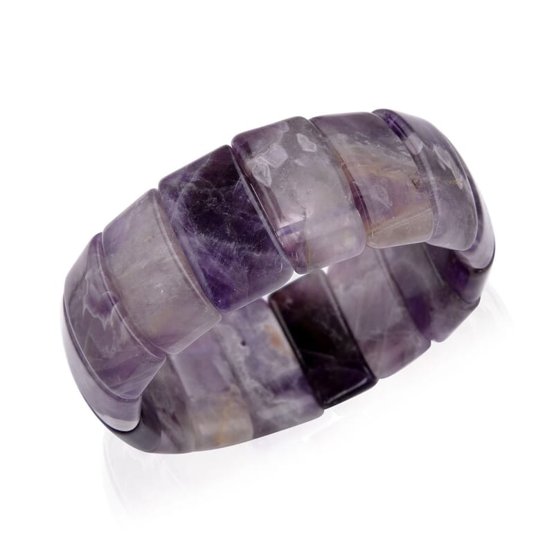 Amethyst 361.50 ctw Block Bracelet, Stretch Bracelet For Women, Jewelry Gifts For Women