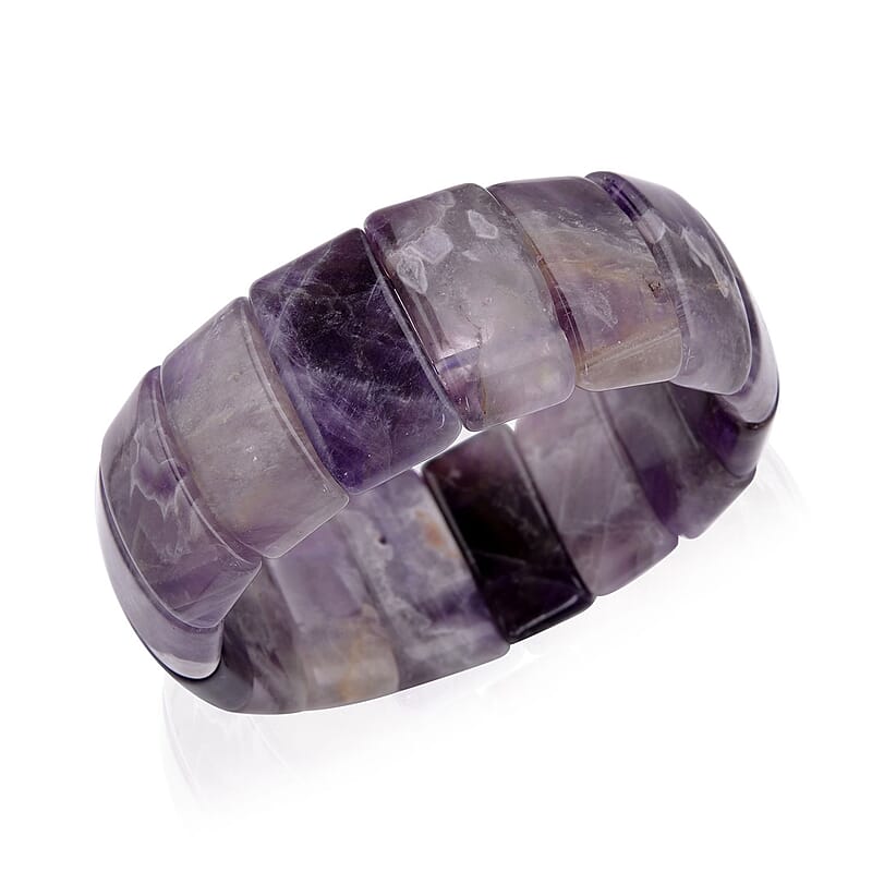 Amethyst 361.50 ctw Block Bracelet, Stretch Bracelet For Women, Jewelry Gifts For Women