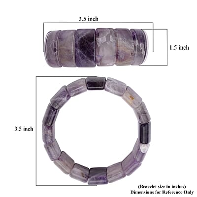 Amethyst 361.50 ctw Block Bracelet, Stretch Bracelet For Women, Jewelry Gifts For Women