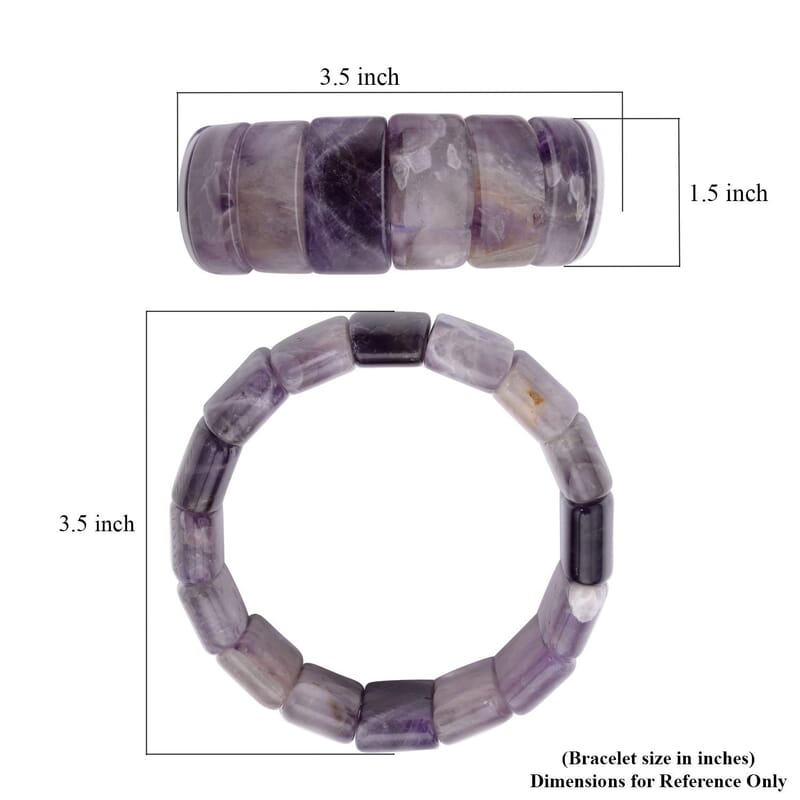 Amethyst 361.50 ctw Block Bracelet, Stretch Bracelet For Women, Jewelry Gifts For Women