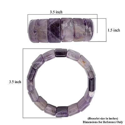 Amethyst 361.50 ctw Block Bracelet, Stretch Bracelet For Women, Jewelry Gifts For Women