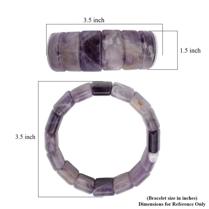 Amethyst 361.50 ctw Block Bracelet, Stretch Bracelet For Women, Jewelry Gifts For Women
