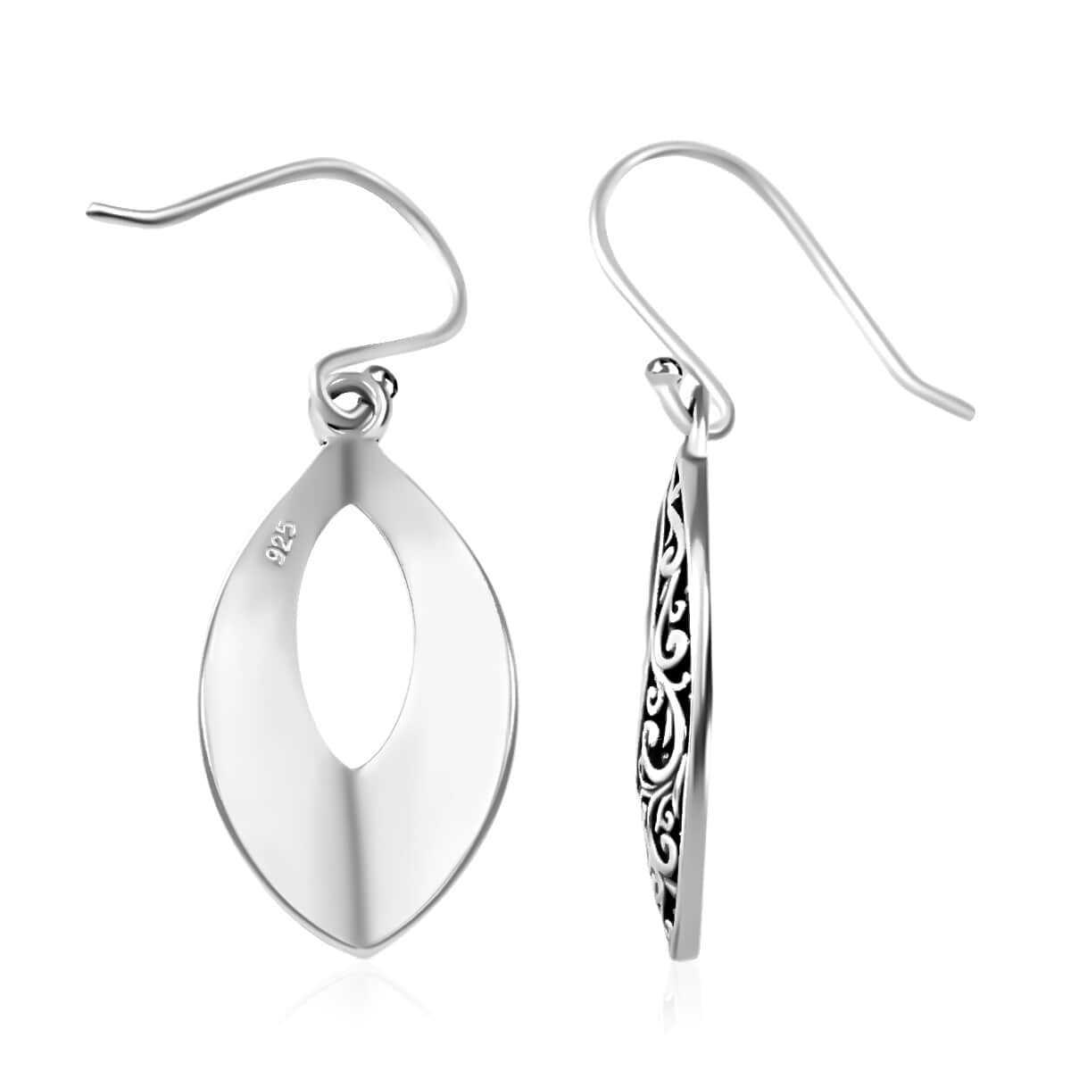 Filigree Drop Earrings, Filigree Earrings For Women, Sterling Silver Earrings, Silver Drop Earrings image number 3
