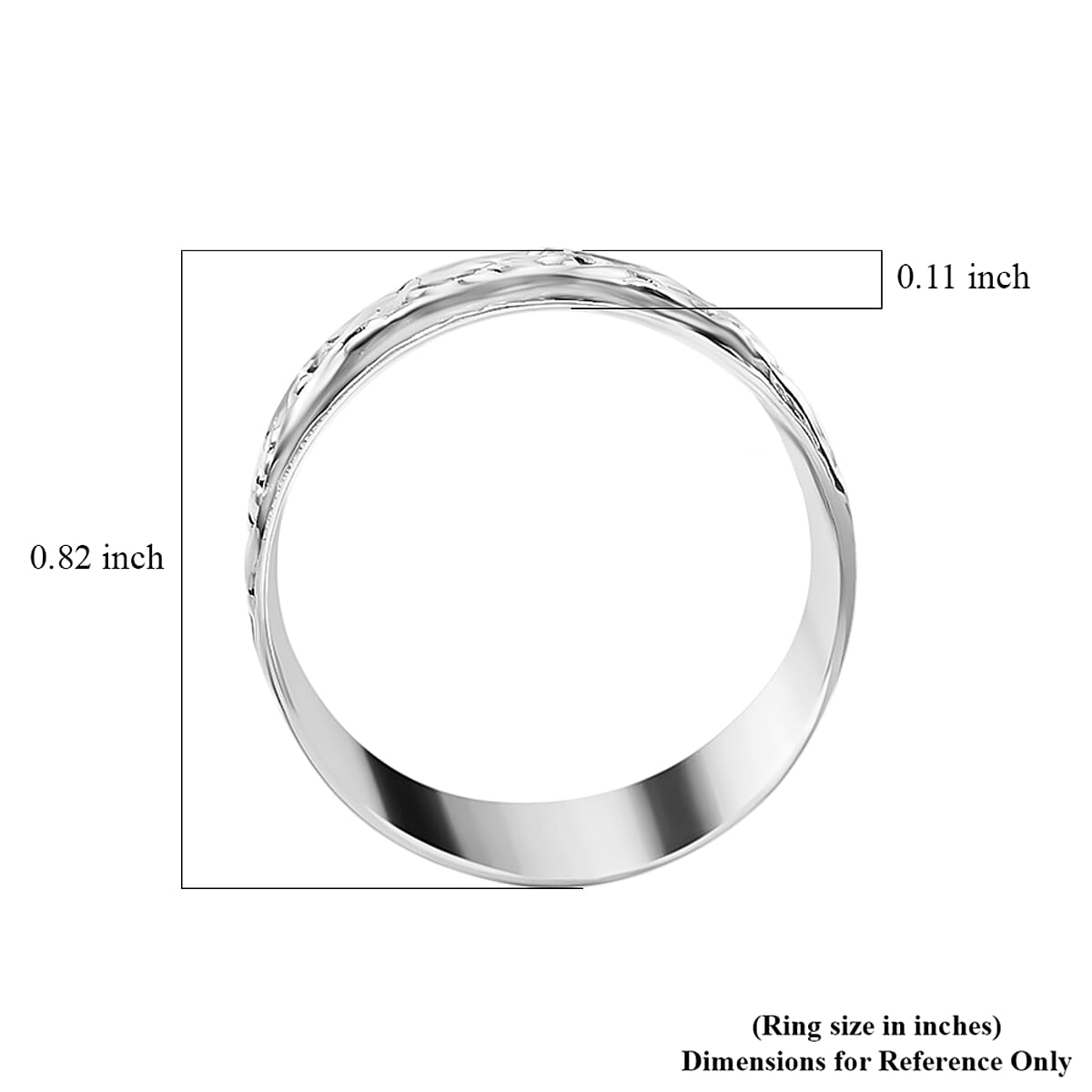 Sterling Silver Floral Spinner Ring, Fidget Rings for Anxiety, Stress Relieving Anxiety Ring Band (Size 11.0) image number 4