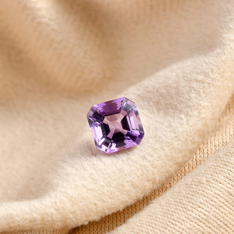 AA Asscher Cut Rose De France Amethyst (Oct 8x8 mm) 2.04 ctw Loose Gemstone