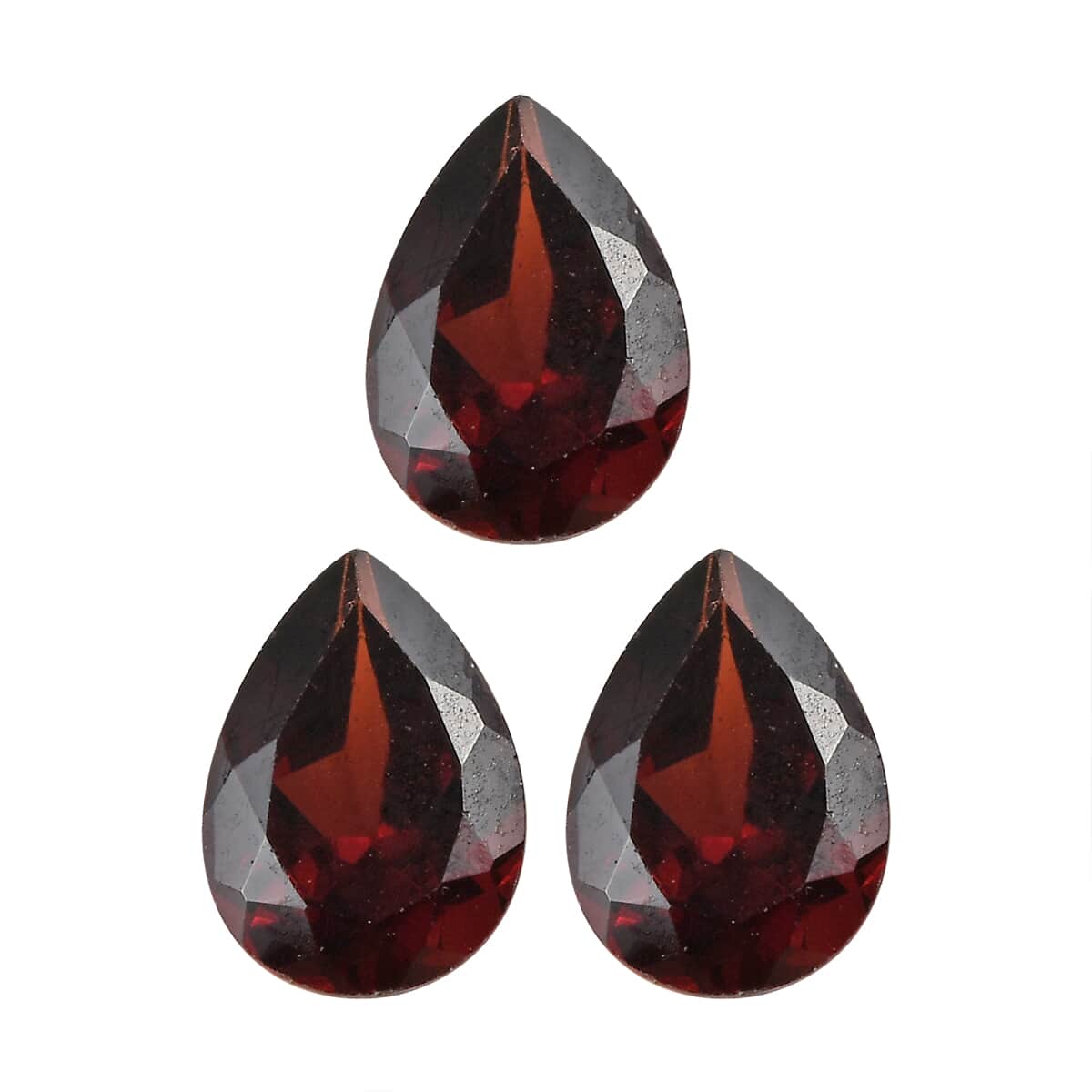 Mozambique Garnet Set of 3 (Pear 7x5 mm) 2.35 ctw Loose Gemstone image number 0