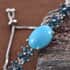 Sleeping Beauty Turquoise and Multi Gemstone Bolo Bracelet in Platinum Over Sterling Silver 12.35 ctw image number 1