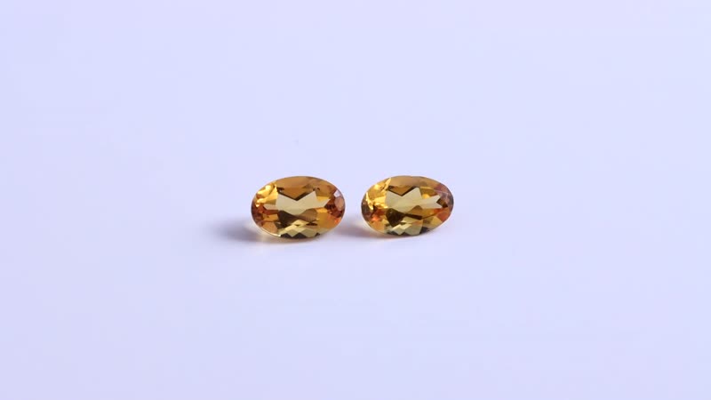 AA Serra Gaucha Citrine Set of 2 (Ovl 6x4 mm) 0.78 ctw Loose Gemstone