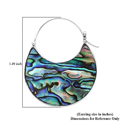 Abalone Shell Earrings in Sterling Silver