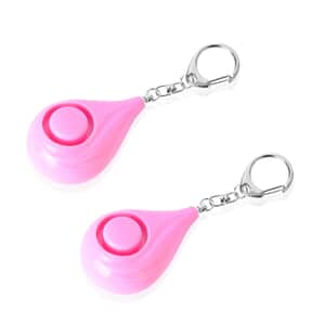 Set of 2 Personal Safety Pink Alarm Keychains (3xLR44 Batteries Included)
