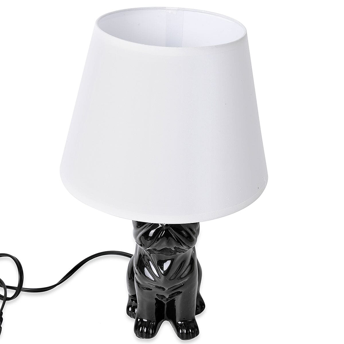 Black and White Pug Table Lamp image number 2