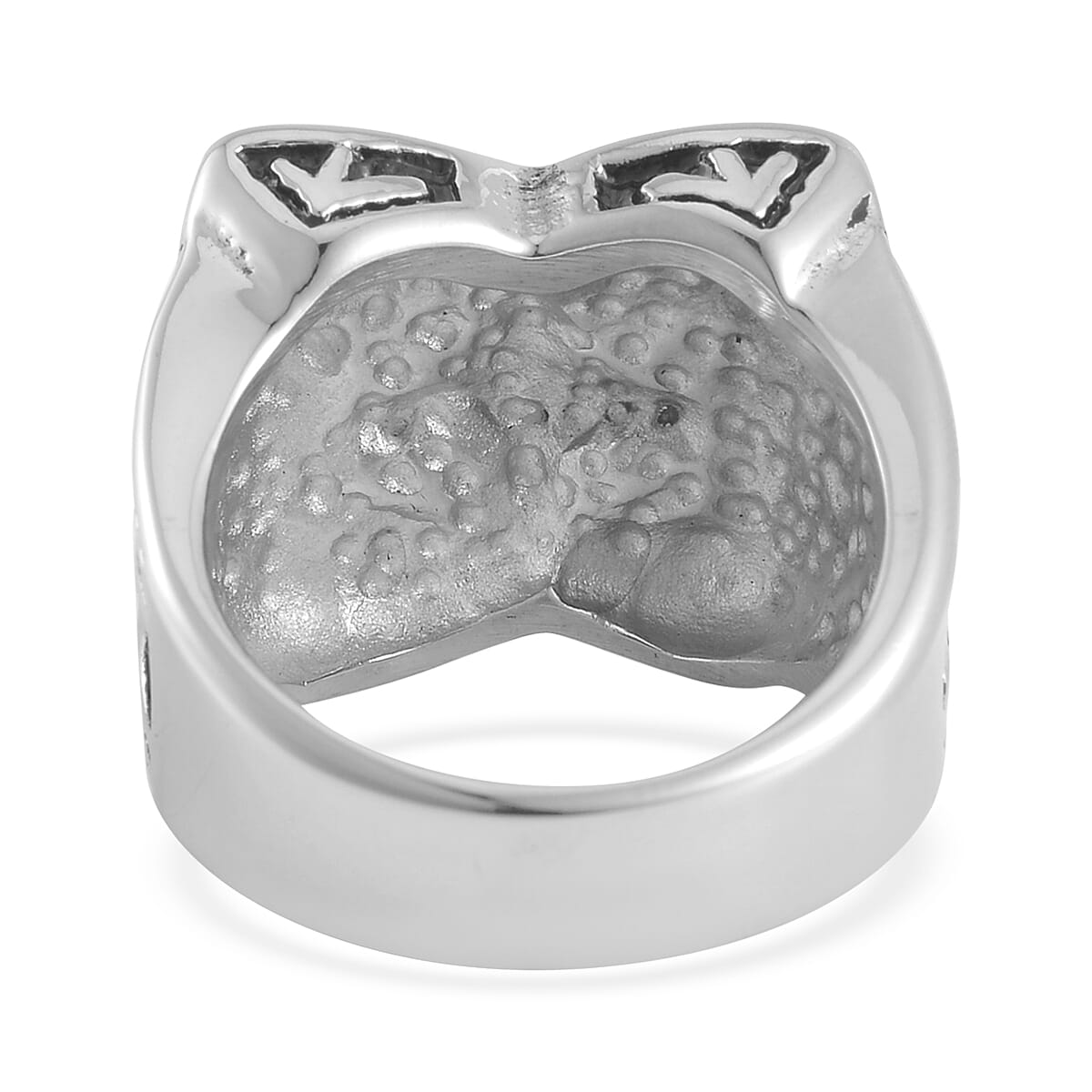 Black Oxidized Stainless Steel Men's Ring (Size 9.0) image number 4