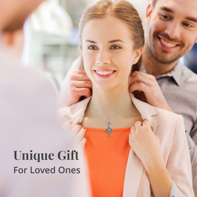 Bali Legacy Floral Cross Pendant without Chain, Floral Pendant without Chain, Sterling Silver Pendant without Chain