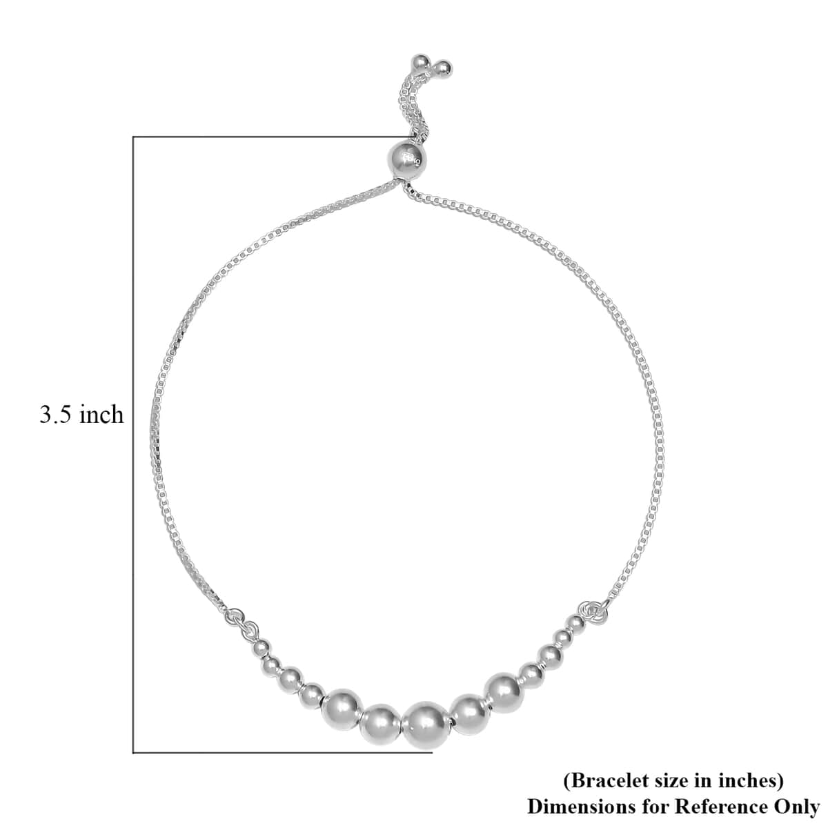 925 Sterling Silver Bead Bracelet, Artisan Crafted Line Bracelet For Women, Unique Jewelry Gifts, Adjustable Bolo Bracelet image number 4