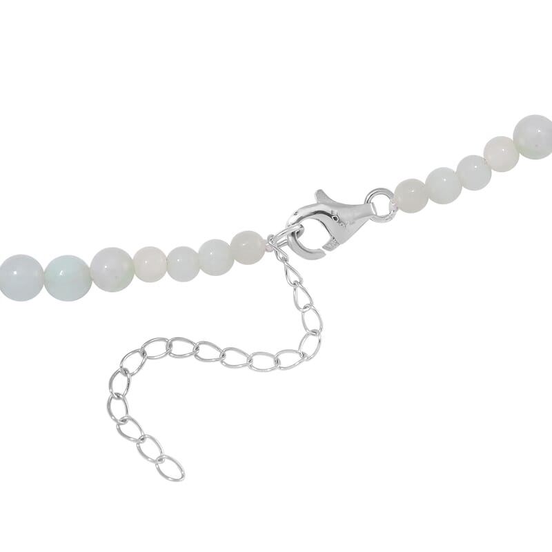 Natural Jade 226.00 ctw Earrings and Beaded Necklace in Sterling Silver 18-20 Inches