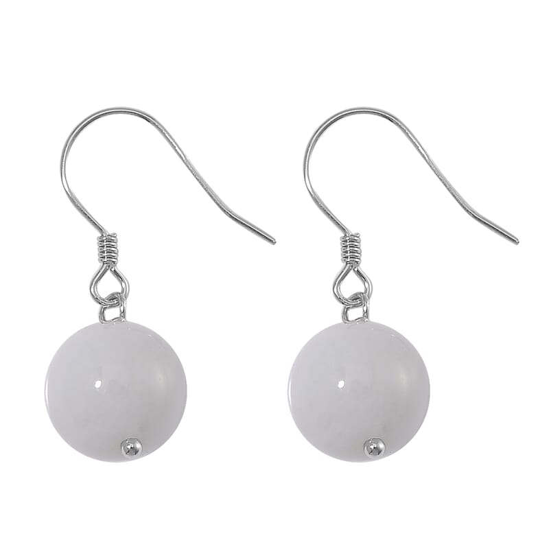 Natural Jade 226.00 ctw Earrings and Beaded Necklace in Sterling Silver 18-20 Inches