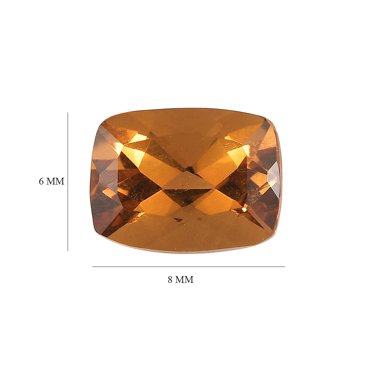 Serra Gaucha Citrine (Cush 8x6 mm) 1.15 ctw Loose Gemstone