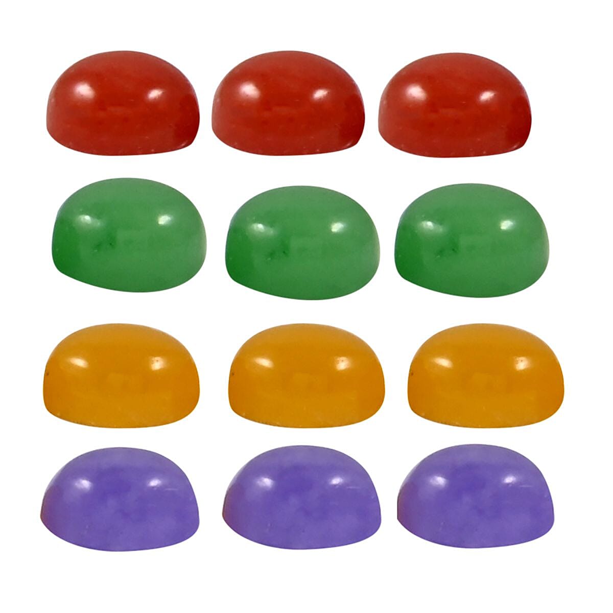 Multi Color Jade Set of 12 (D) (Rnd 5 mm) 7.19 ctw Loose Gemstone