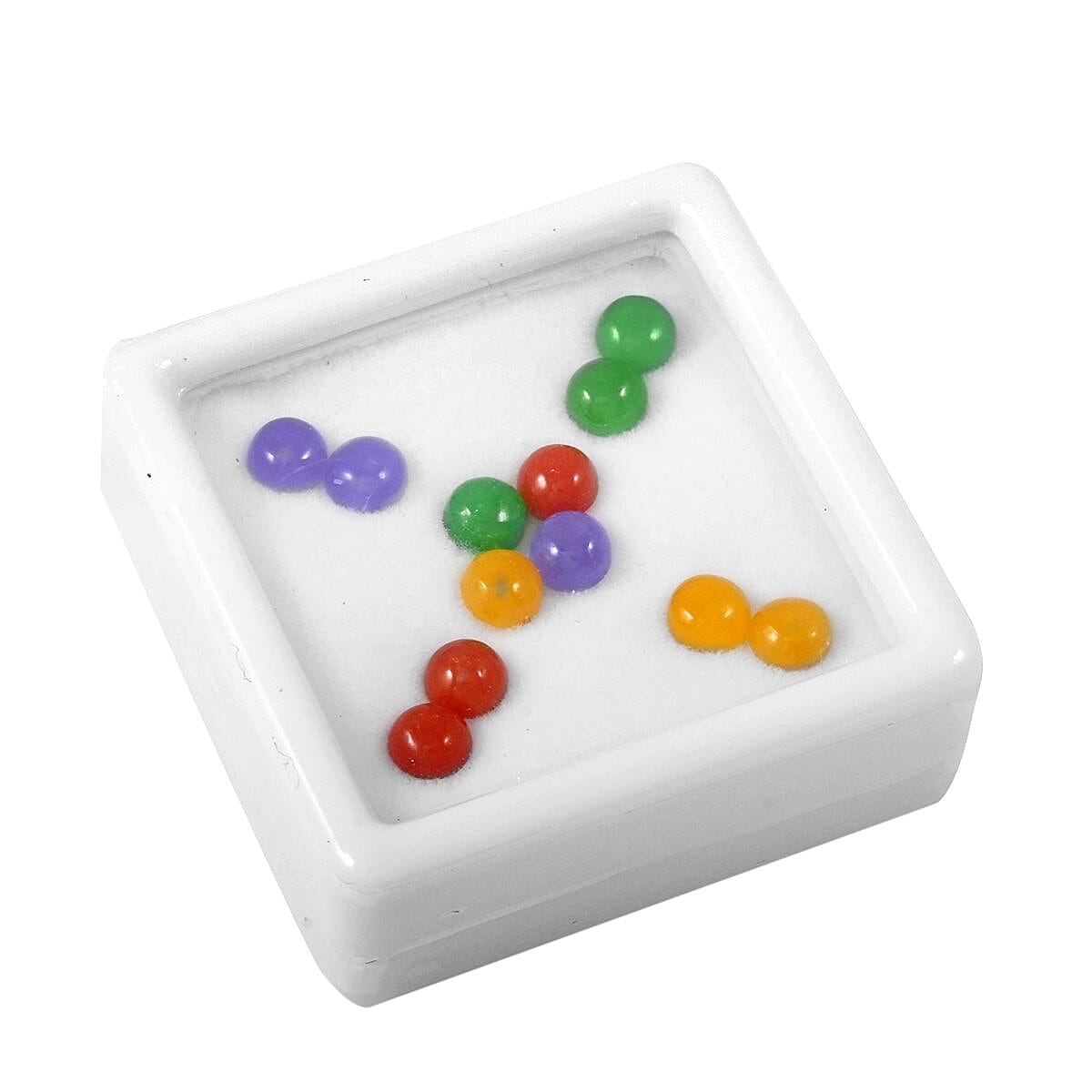 Multi Color Jade Set of 12 (D) (Rnd 5 mm) 7.19 ctw Loose Gemstone