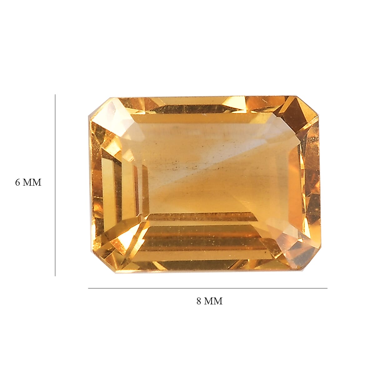 AA Brazilian Citrine (Oct 8x6 mm) 1.12 ctw Loose Gemstone