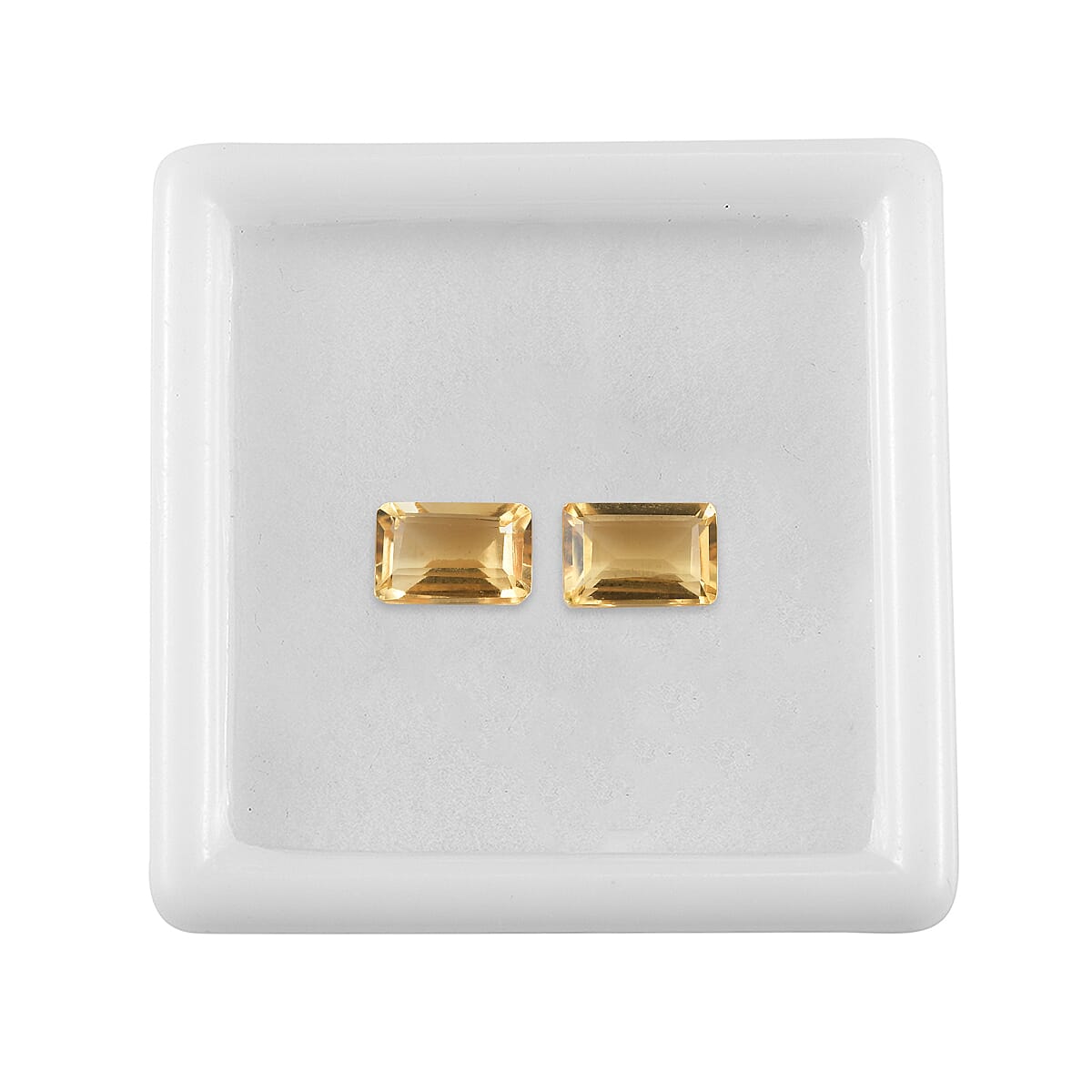 AA Brazilian Citrine Set of 2 (Oct 6x4 mm) 0.90 ctw Loose gemstone image number 3