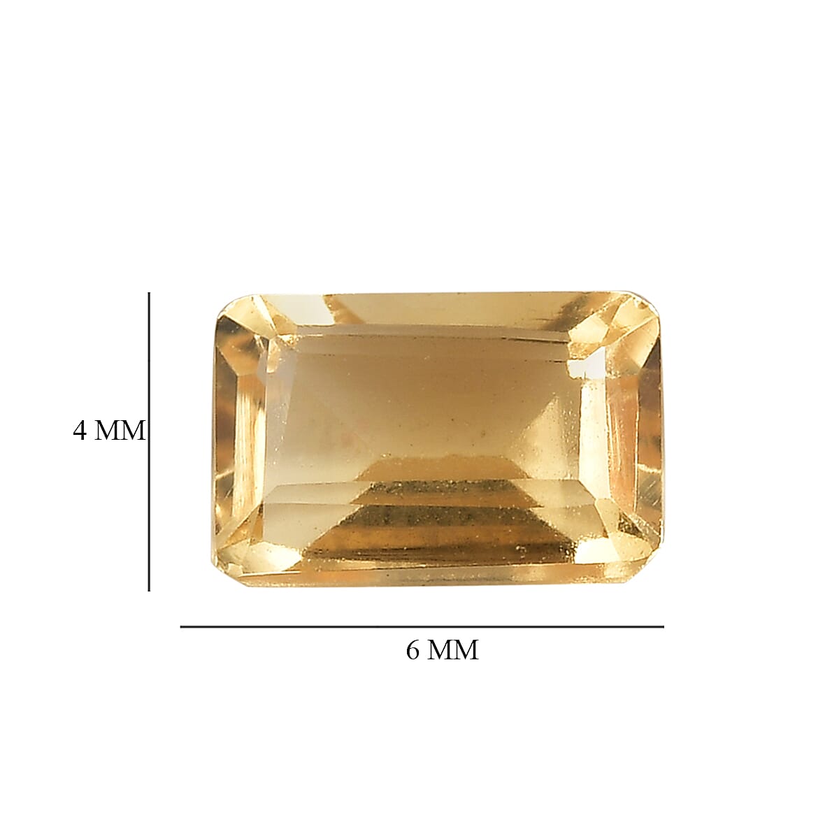 AA Brazilian Citrine Set of 2 (Oct 6x4 mm) 0.90 ctw Loose gemstone image number 4