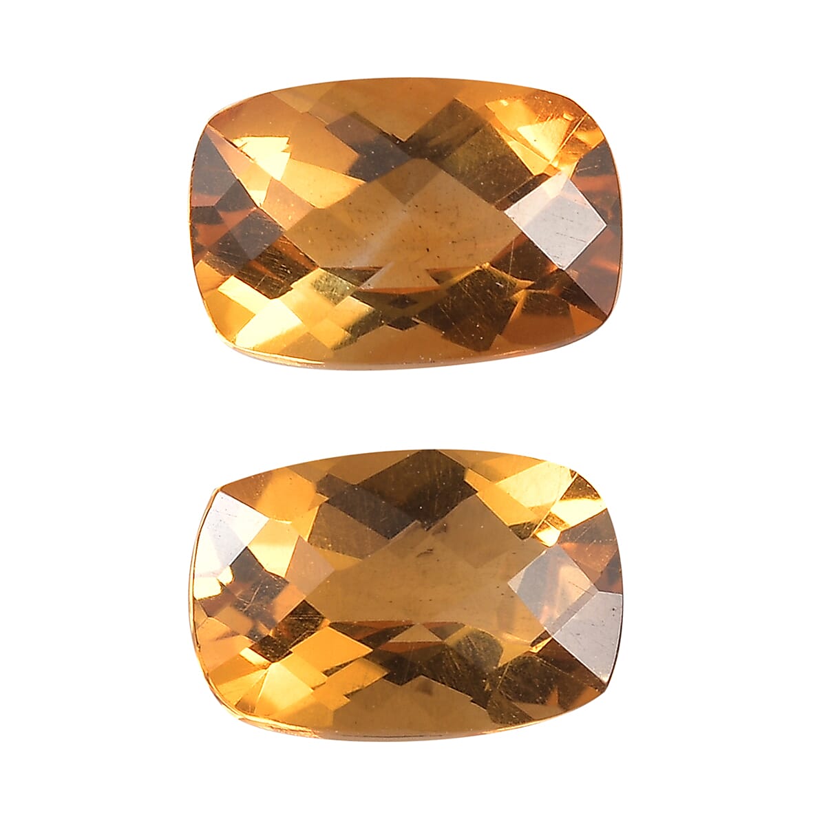 Serra Gaucha Citrine Set of 2 (Cush 6x4 mm) 0.88 ctw Loose Gemstone