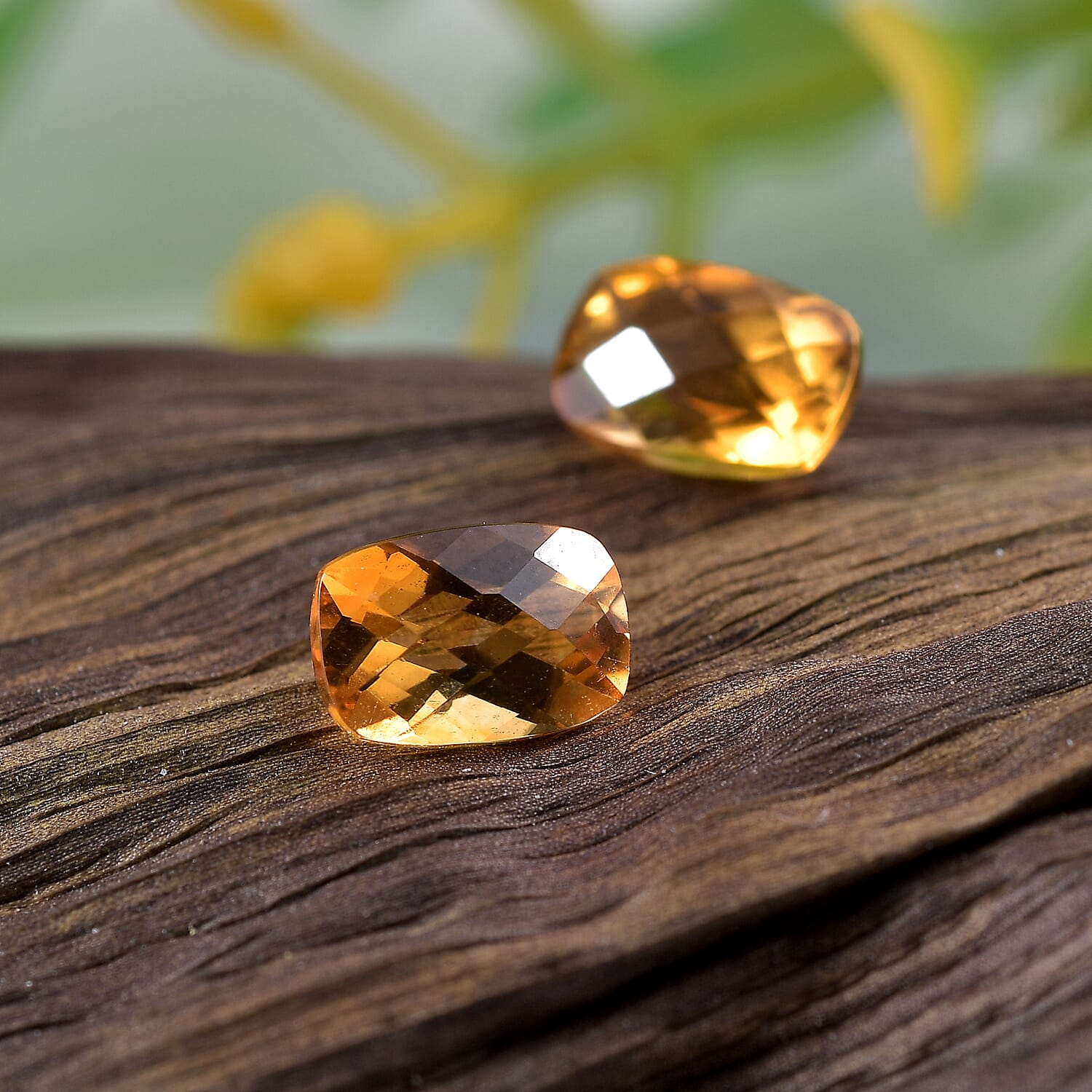 Serra Gaucha Citrine Set of 2 (Cush 6x4 mm) 0.88 ctw Loose Gemstone