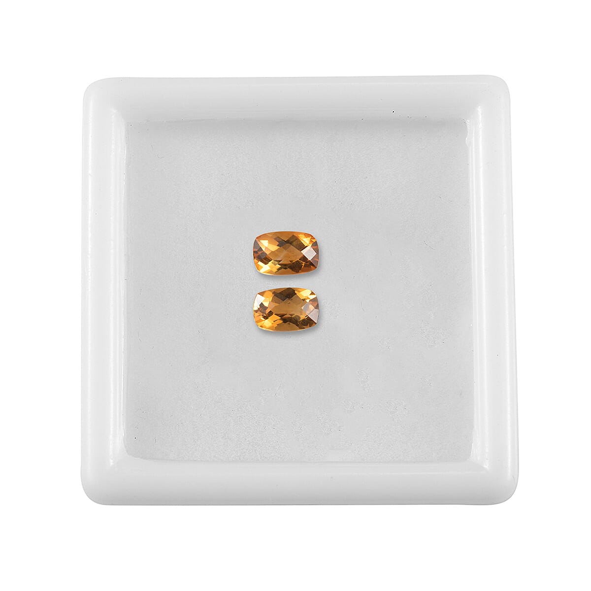 Serra Gaucha Citrine Set of 2 (Cush 6x4 mm) 0.88 ctw Loose Gemstone