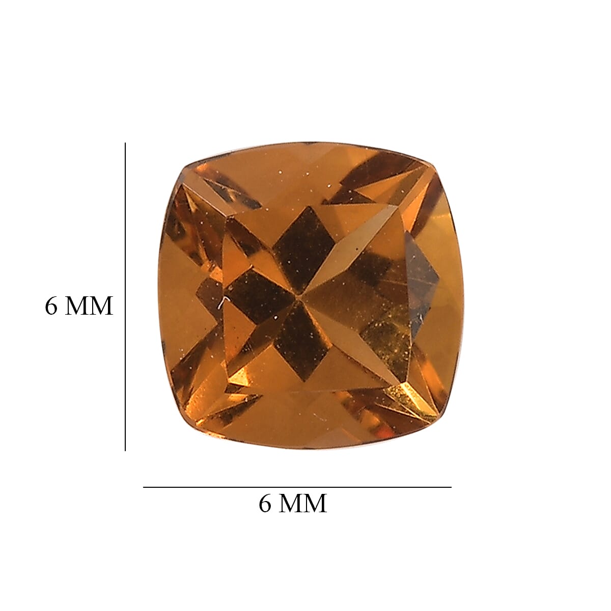 AA Serra Gaucha Citrine Set of 2 (Cush 6x6 mm) 1.51 ctw Loose Gemstone