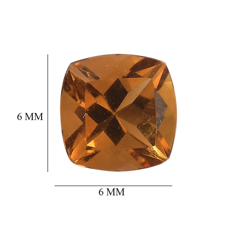 AA Serra Gaucha Citrine Set of 2 (Cush 6x6 mm) 1.51 ctw Loose Gemstone