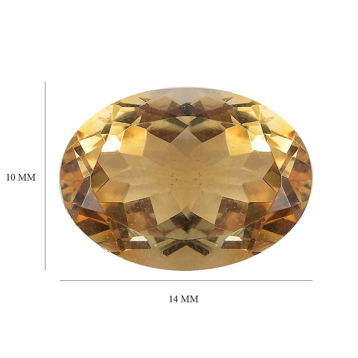 Brazilian Citrine (Ovl 14x10 mm) 4.76 ctw Loose Gemstone