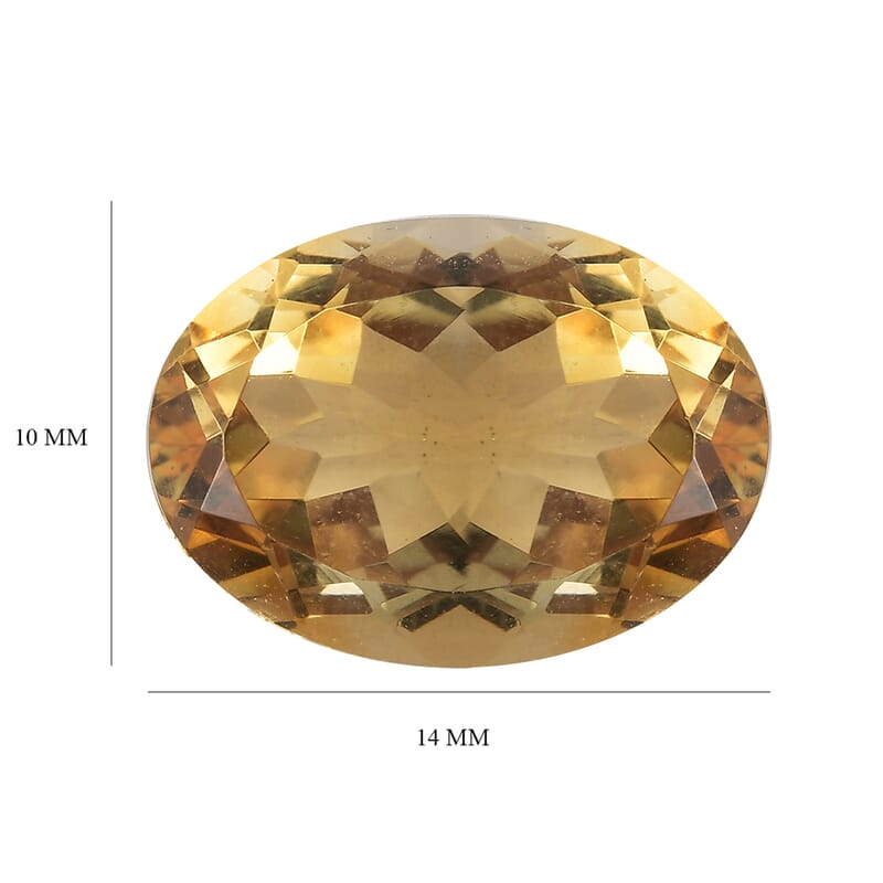 Brazilian Citrine (Ovl 14x10 mm) 4.76 ctw Loose Gemstone