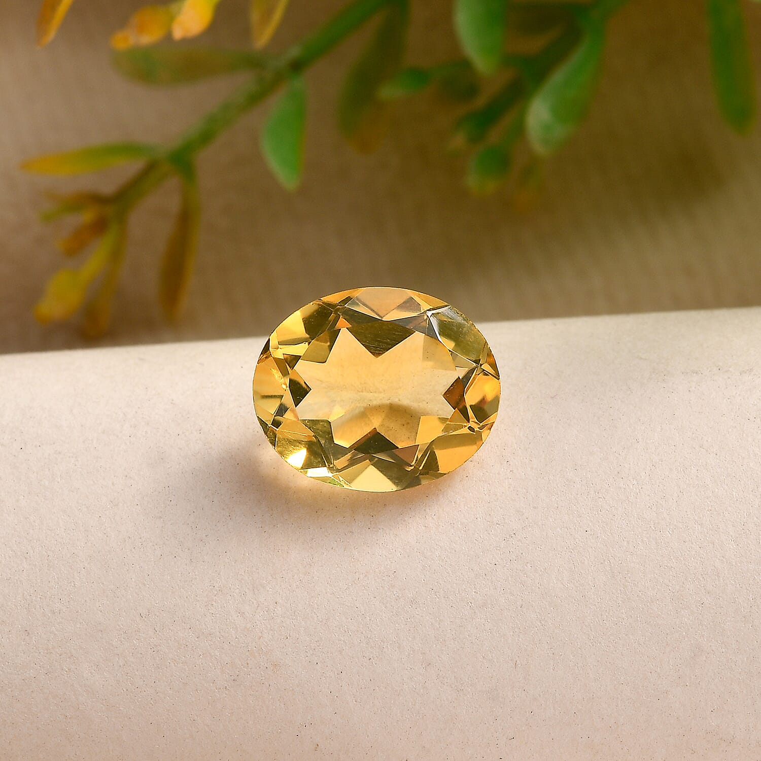 Brazilian Citrine (Ovl 12x10 mm) 4.05 ctw Loose gemstone