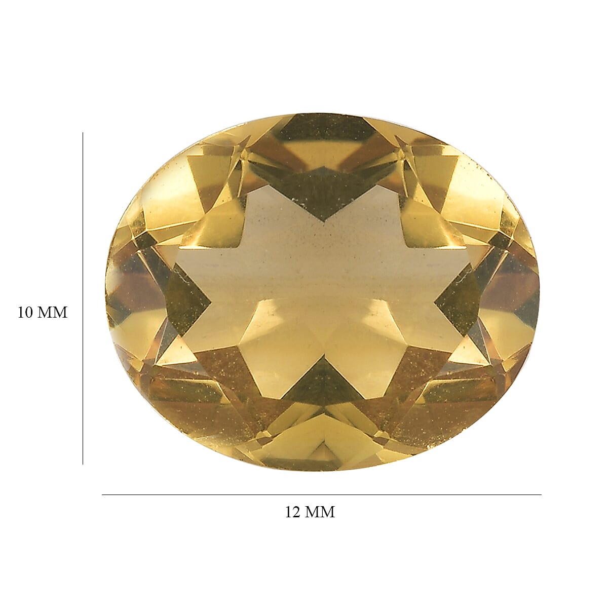 Brazilian Citrine (Ovl 12x10 mm) 4.05 ctw Loose gemstone