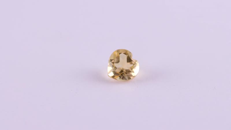 AA Brazilian Citrine (Hrt 8 mm) 1.55 ctw Loose Gemstone