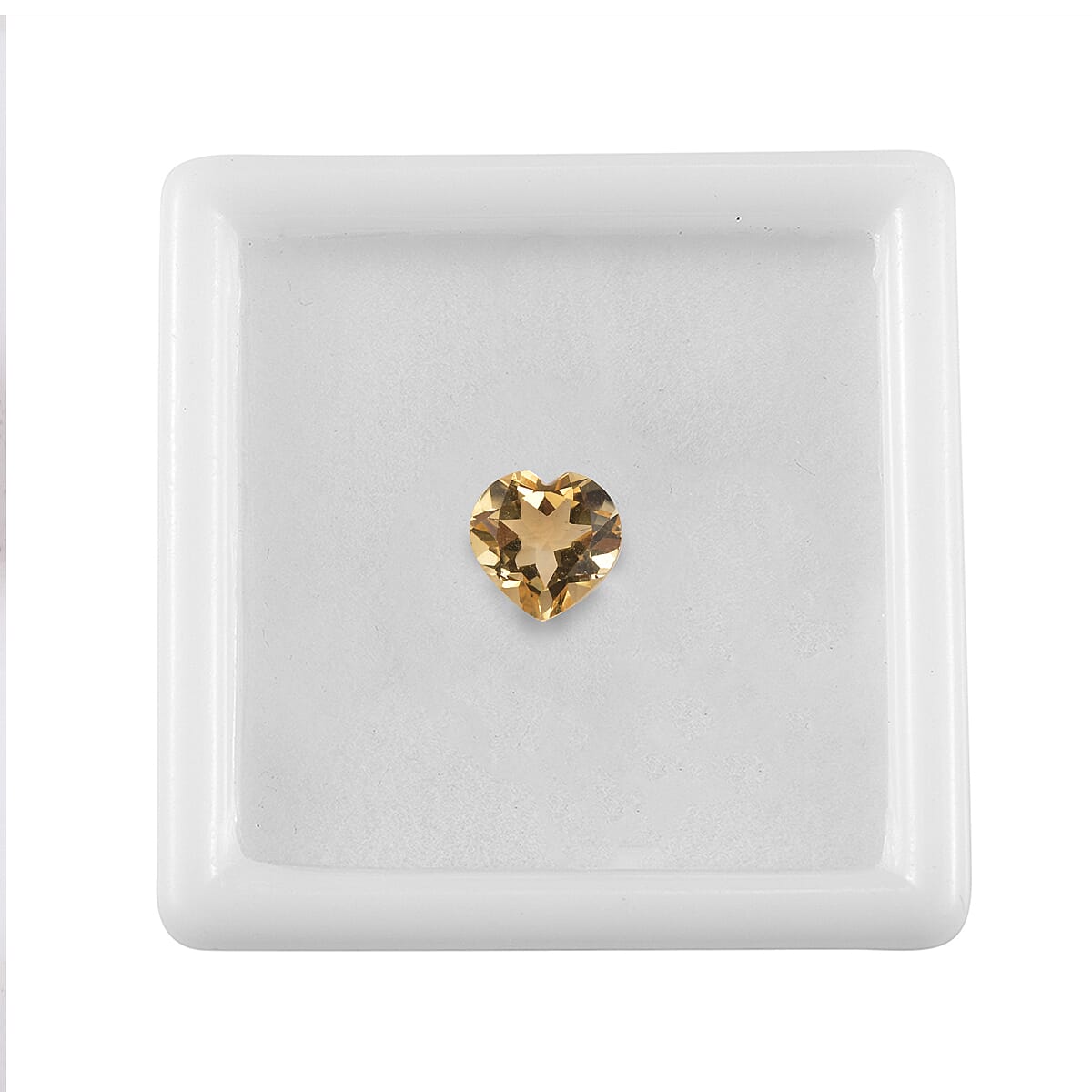 AA Brazilian Citrine (Hrt 8 mm) 1.55 ctw Loose Gemstone