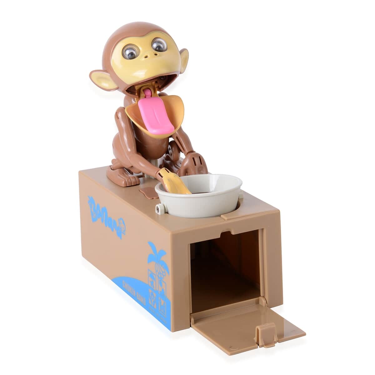 Monkey Piggy Bank (6x3 in) (AA Batteries not Included) image number 2