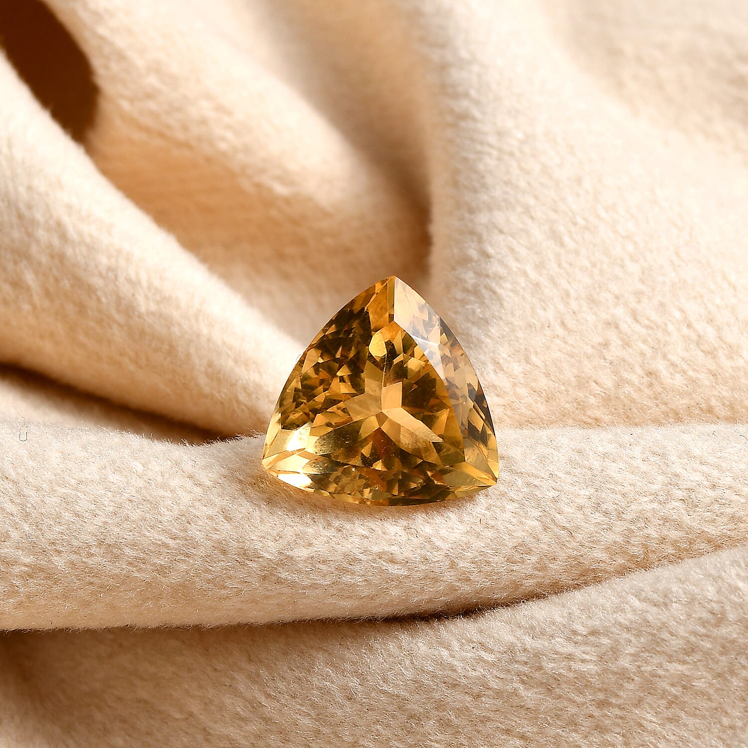 AA Brazilian Citrine (Trl 12 mm) 4.71 ctw Loose Gemstone