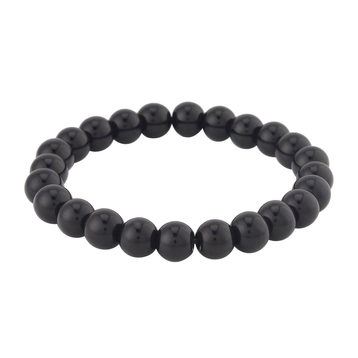 Set of 5 Black Onyx, Wooden Beaded and Faux Leather Best Friend Men's Bracelets in Silvertone (Stretch & Adjustable) 137.00 ctw image number 6