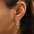 Karis Tiger's Eye Hoop Earrings in Platinum Bond 7.35 ctw image number 3