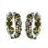 Simulated Green Diamond Hoop Earrings in Stainless Steel 20.90 ctw image number 0