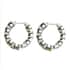 Simulated Green Diamond Hoop Earrings in Stainless Steel 20.90 ctw image number 5